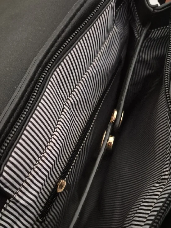 Women's Colorblock Backpack in Black and Blush - Picture 7 of 12